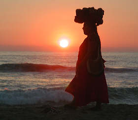 Puerto Escondido sunset lady