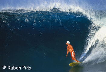 Angel Salinas surfing